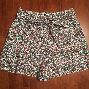 NWT J. Crew floral high waist shorts